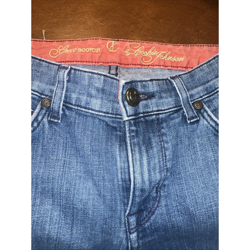 CJ by Cookie Johnson Bootcut Denim Jeans Sz 25 Signed By Cookie!